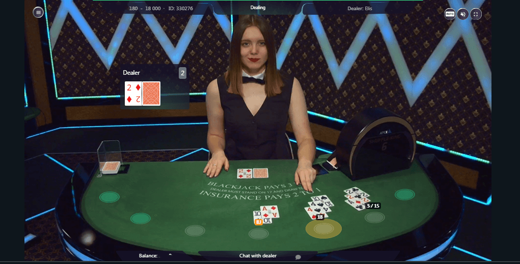 ล็อบบี้คาสิโนสดที่ Royal Vegas, ขับเคลื่อนโดย Evolution Gaming