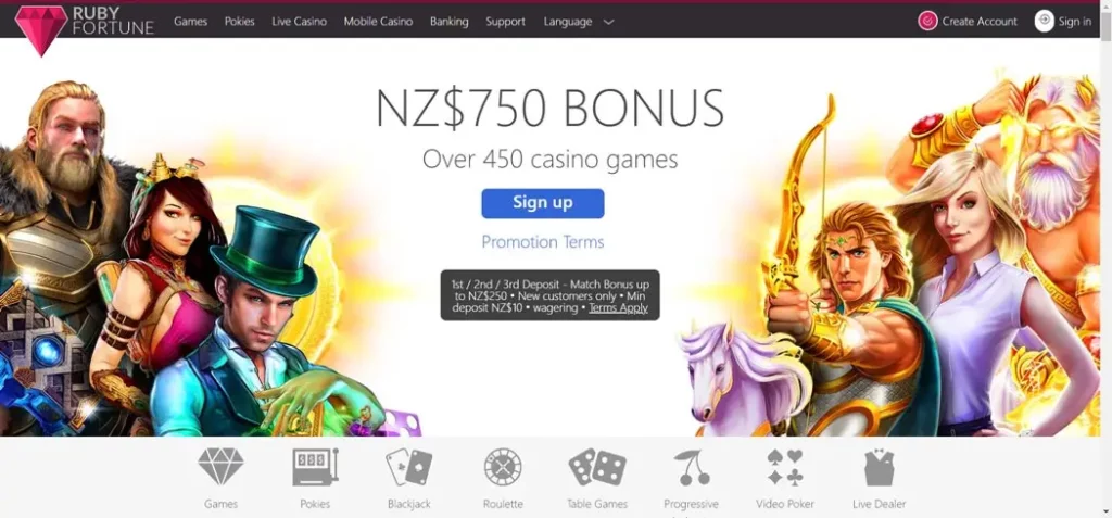 ספקי התוכנה המוצגים ב-Ruby Fortune, כולל Microgaming ו-Evolution Gaming