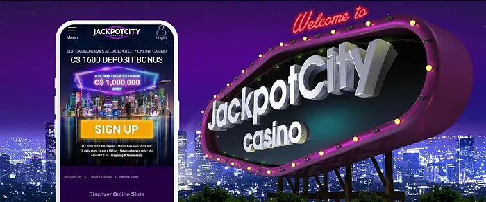 ส่วนติดต่อผู้ใช้ของแอปคาสิโน Jackpot City บนมือถือ