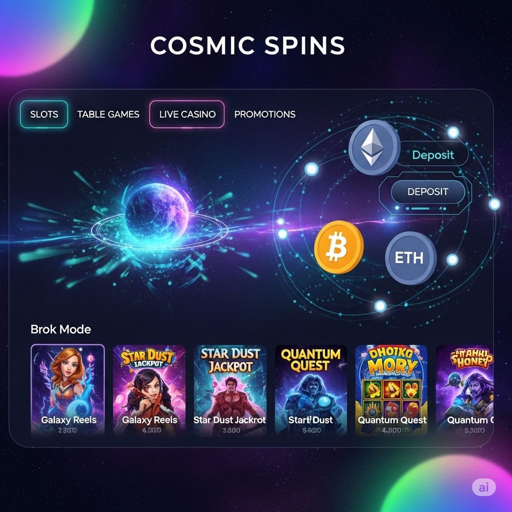 Νέο Κρυπτονόμισμα Καζίνο ‘Cosmic Spins’ Ξεκινά με Τεράστιο Μπόνους