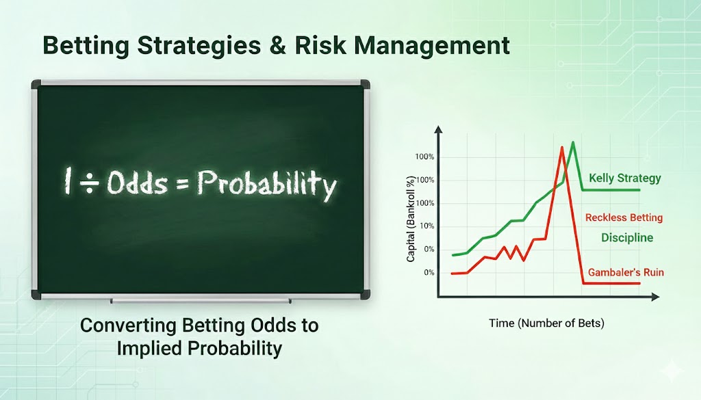 Vzorec pro výpočet implikované pravděpodobnosti z kurzů.