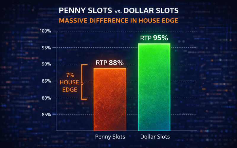La verdad sobre las tragamonedas de un centavo: por qué “bajo riesgo” es una mentira matemática (Guía 2026)
