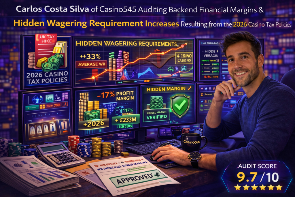 Carlos Costa Silva of Casino545 auditing the backend financial margins and hidden wagering requirement increases resulting from the 2026 casino tax policies.
